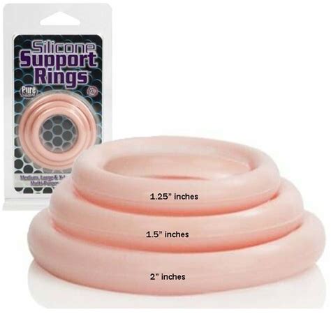 Pure Silicone Penis Rings Sizes Prolong Male Penis Erection Delay Enhancer SET EBay