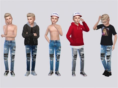 Repar Distressed Jeans Kids By Mclaynesims At Tsr Sims 4 Updates