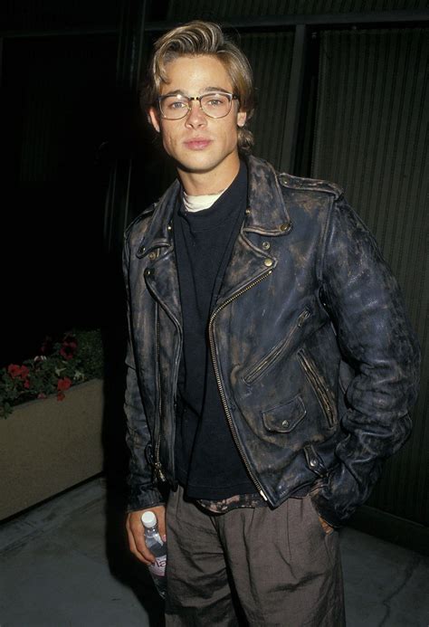 Brad Pitts 50 Most Gq Moments Leather Jacket Men Style Brad Pitt