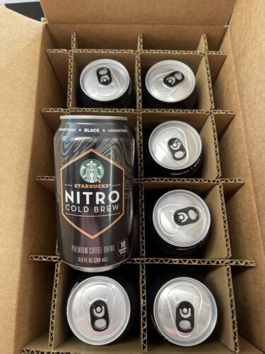 Starbucks Nitro Cold Brew Black Unsweetened 9 6 Oz Cans 8 Pack Ebay