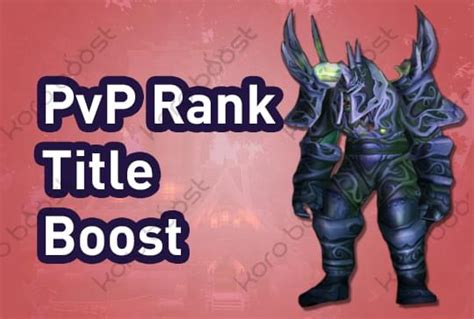 Buy Wow World Of Warcraft Classic Pvp Rank Title Boost