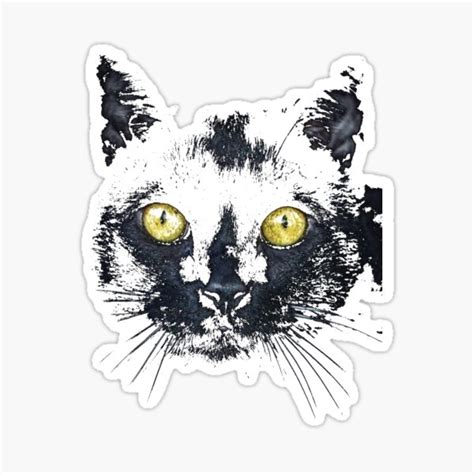Scary Cat Eyes For Halloween Sticker For Sale By Widianeworld Redbubble