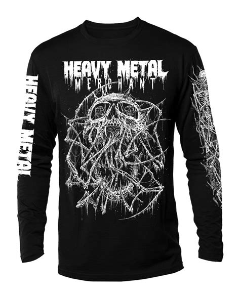 Heavy Metal Merchant Long Sleeve Shirt S Xxl Black Death Metal Ebay