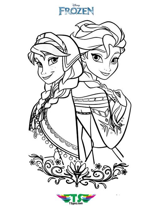 Elsa Anna Coloring Pages Printable Coloring Pages