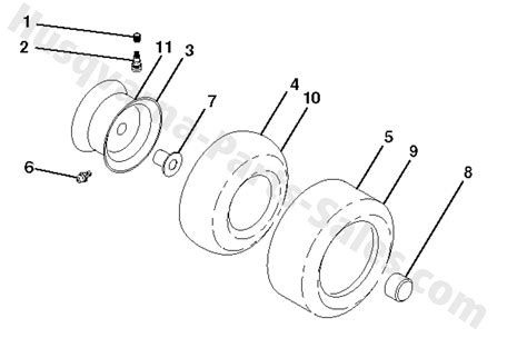 Yth22v42 Husqvarna Riding Mower Wheel And Tire Parts