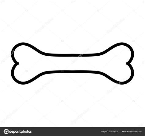 Dog Bone Line Icon Vector Illustration Stock Vector Image By ©warmworld
