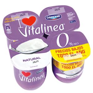 Tous les produits sont désormais regroupés sous ce nom. Yogur Vitalinea natural desnatado Danone | CUANTO AZUCAR
