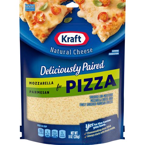 Kraft Deliciously Paired Mozzarella And Parmesan Shredded Cheese For