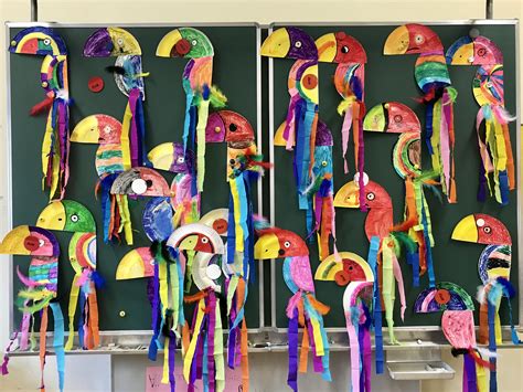 Papageieninvasion Kunst Grundschule Kunst Für Kinder Kunst Unterrichten