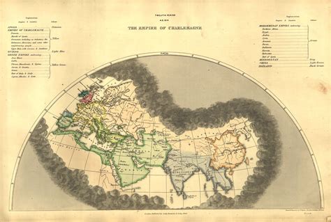 Map Of The Known World Ad 814 Published In 1846 2876 X 1940 R