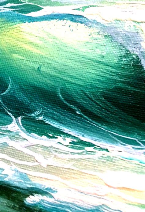 20th Century Original Oil On Canvas Painting Ocean Scene