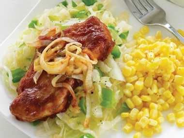 These healthy pork recipes are perfect for when you're super bored with chicken. Baked Pork Chops with Skillet Cabbage | Want a high protein, diabetic-friendly dinner idea? Try ...