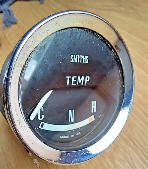 Vintage Smiths Classic Car Temperature Gauge Mgb Mini Triumph 1699