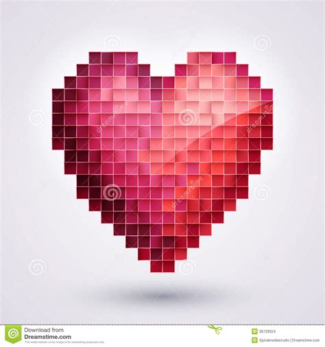 Pixel Heart Love Stock Images Image 36733024