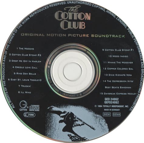 The Cotton Club Original Motion Picture Soundtrack De John Barry Cd