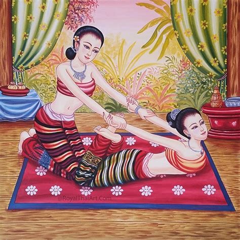Famous Thailand Massage Painting For Sale Royal Thai Art