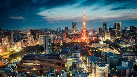 Tokyo Tower With Light During Nighttime In Japan HD Travel Wallpapers