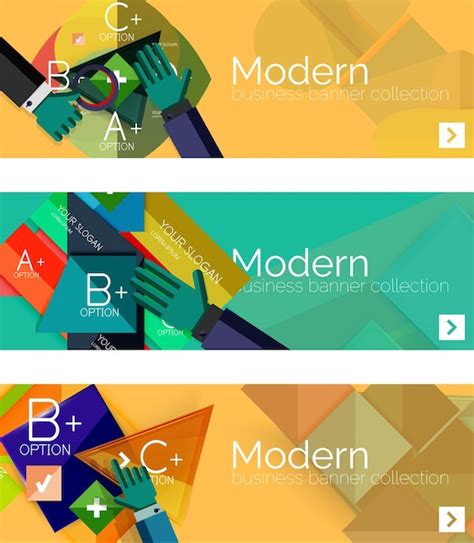 Premium Vector Modern Flat Design Infographic Banners