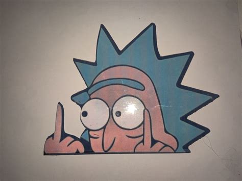Rick And Morty Middle Finger Decal Etsy Singapore