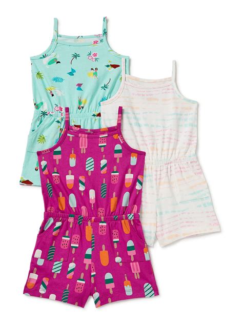 Wonder Nation Wonder Nation Baby And Toddler Girls Printed And Solid