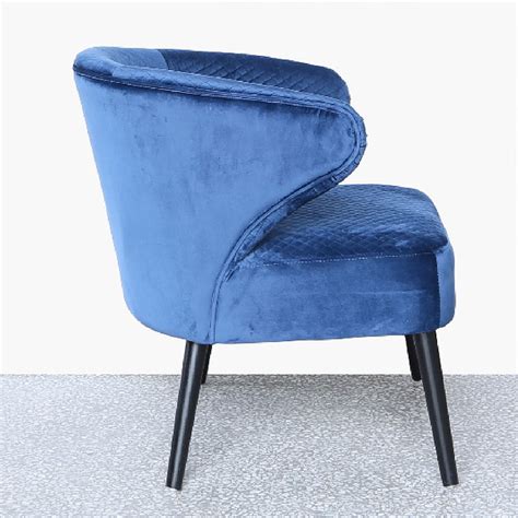 High back studded velvet dining chair button tufted ring knocker armchair chair. Blue Wingback Quilted Velvet Easy Chair Armchair | Picture ...