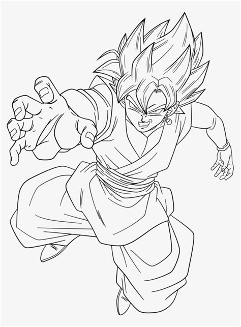 Super Saiyan Rose Goku Black Lineart By Songoku Goku Transparent Png