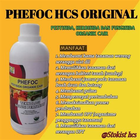 Jual Promo Pestisida Herbisida Fungisida Organik Cair Phefoc Hcs