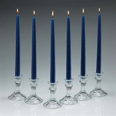 Cobalt Blue Taper Candles 12 Inch Tall Set Of 12 Burn 10 Hours