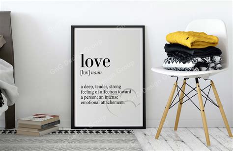 Love Definition Canvas Poster Dictionary Definition Poster Etsy Uk
