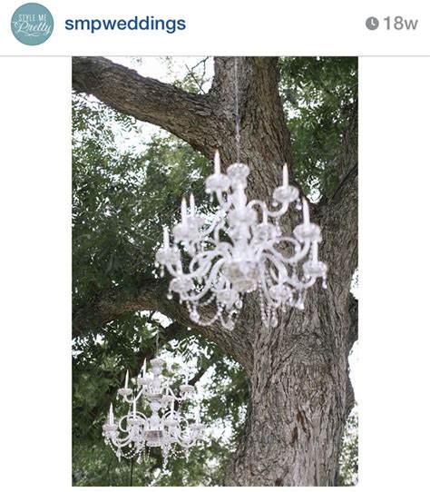 Chandeliers Hanging From Trees