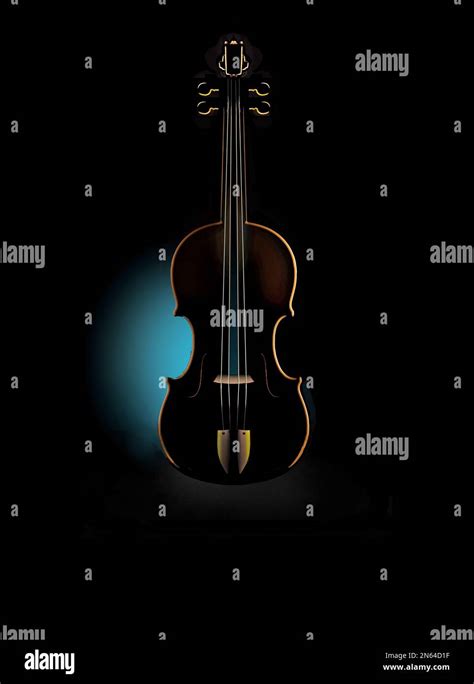 A Violin Is Seen In Striking And Unusual Lighting In This Image This