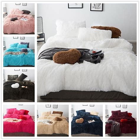 Pure Color Mink Velvet Bedding Sets Fleece Flat Sheet Duvet Cover