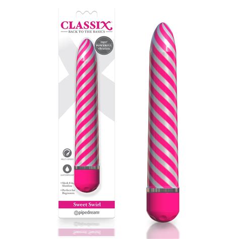 Classix Sweet Swirl 8 Inch Metallic Pink Vibrator