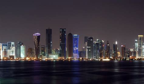 Doha Qatar Skyline By Night The Doha Qatar Skyline By Ni Flickr