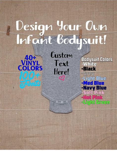 Custom Infant Bodysuit Custom Bodysuit Personalized Infant Etsy