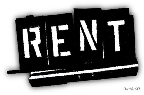 Rent The Musical Logo Stickers By Bethm93 Redbubble
