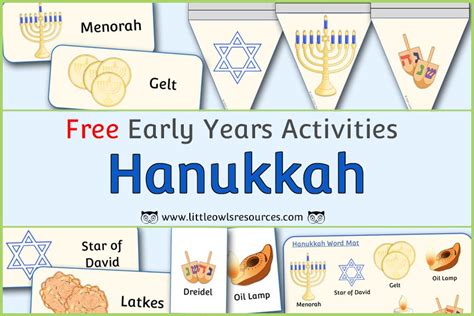 Free Hanukkahchanukah Early Yearsey Eyfs Activitiesresources