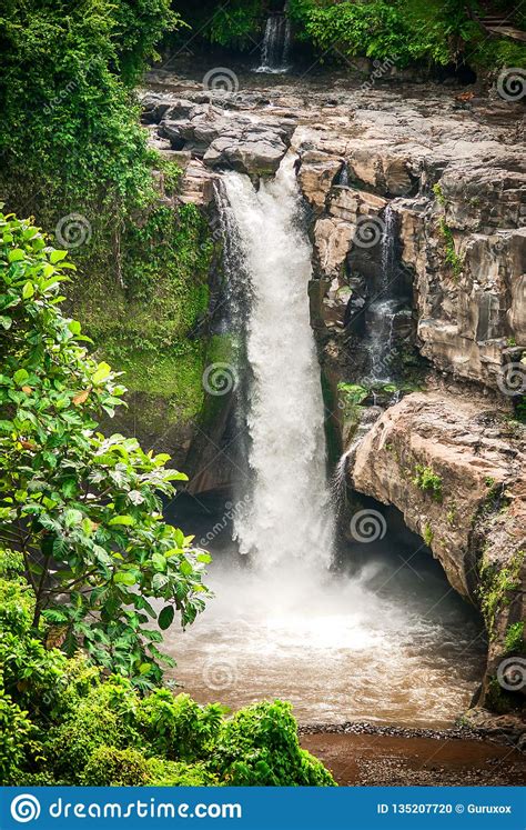 An Exotic Landscape Waterfall Hidden In Tropical Jungle
