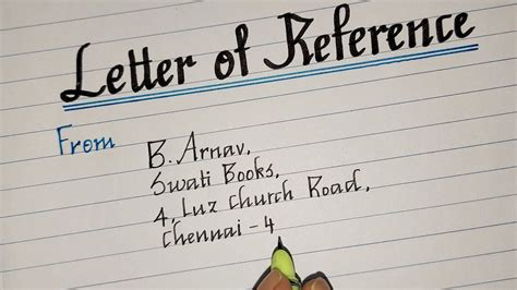 Letter Of Referencehow To Write A Reference Letterletter Writing In