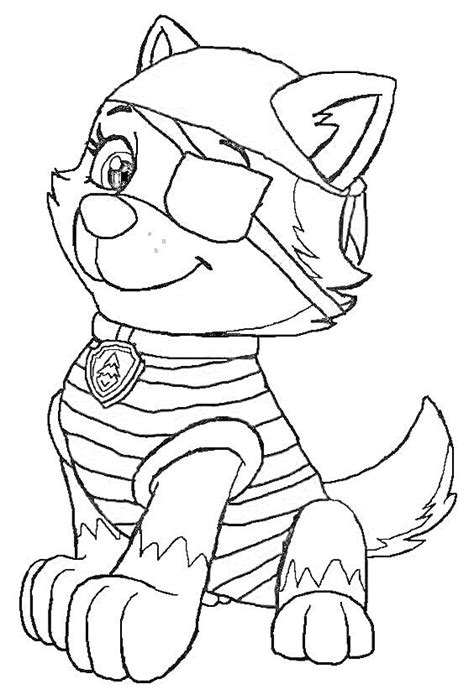 Paw Patrol Everest Is Like A Pirate Coloring Page Paw Patrol Everest