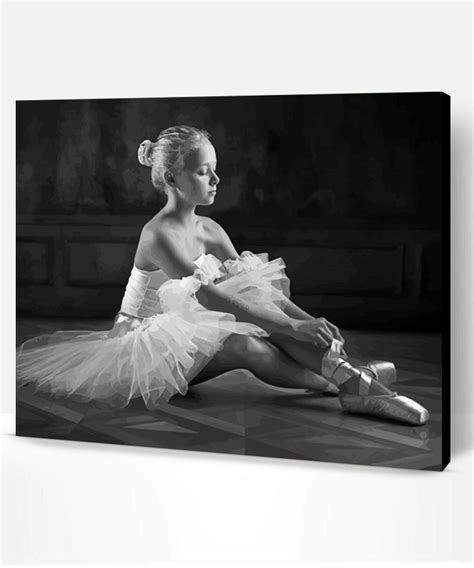 Cute Black And White Ballerina Paint By Numbers Paint By Numbers Pro