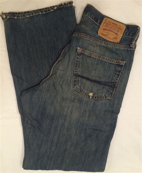 Abercrombie And Fitch Heavily Distressed Denim Mens Bootcut Jeans Sz W31 L32 Abercrombiefitch