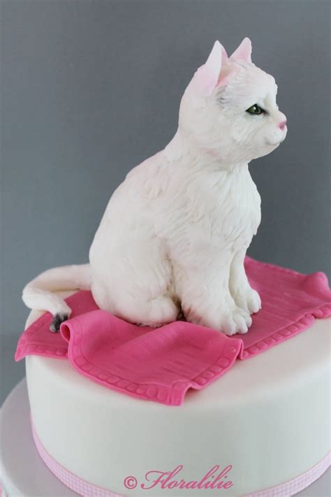 Cat Cake Cat Cake Fondant Cat Birthday Cake For Cat