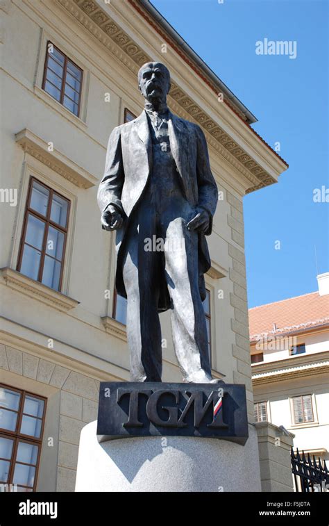 Statue Of Tomas Masaryk At Prague Castle Czech Republic Stock Photo Alamy