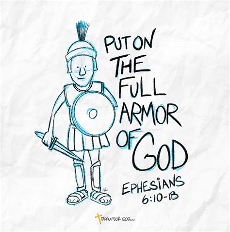 The Full Armor Of God Cartoon Sketch Draw For God