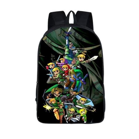 The Legend Of Zelda Evolution Of Link Backpack Bag Superheroes Gears