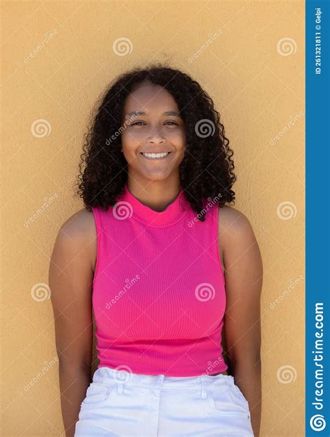 Portrait Of A Beautiful Mixed Race African American Girl Stock Image