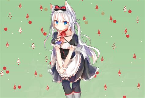 977331 Cat Girl Anime Maid Neko Ears Loli Blue Eyes Cats Anime