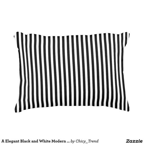 A Elegant Black And White Modern Stripes Decorative Pillow Zazzle