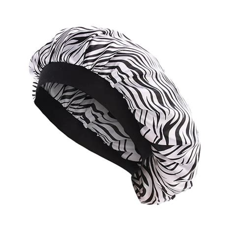 Zttd Soft Silk Hair Bonnet With Wide Band Comfortable Night Sleep Hat